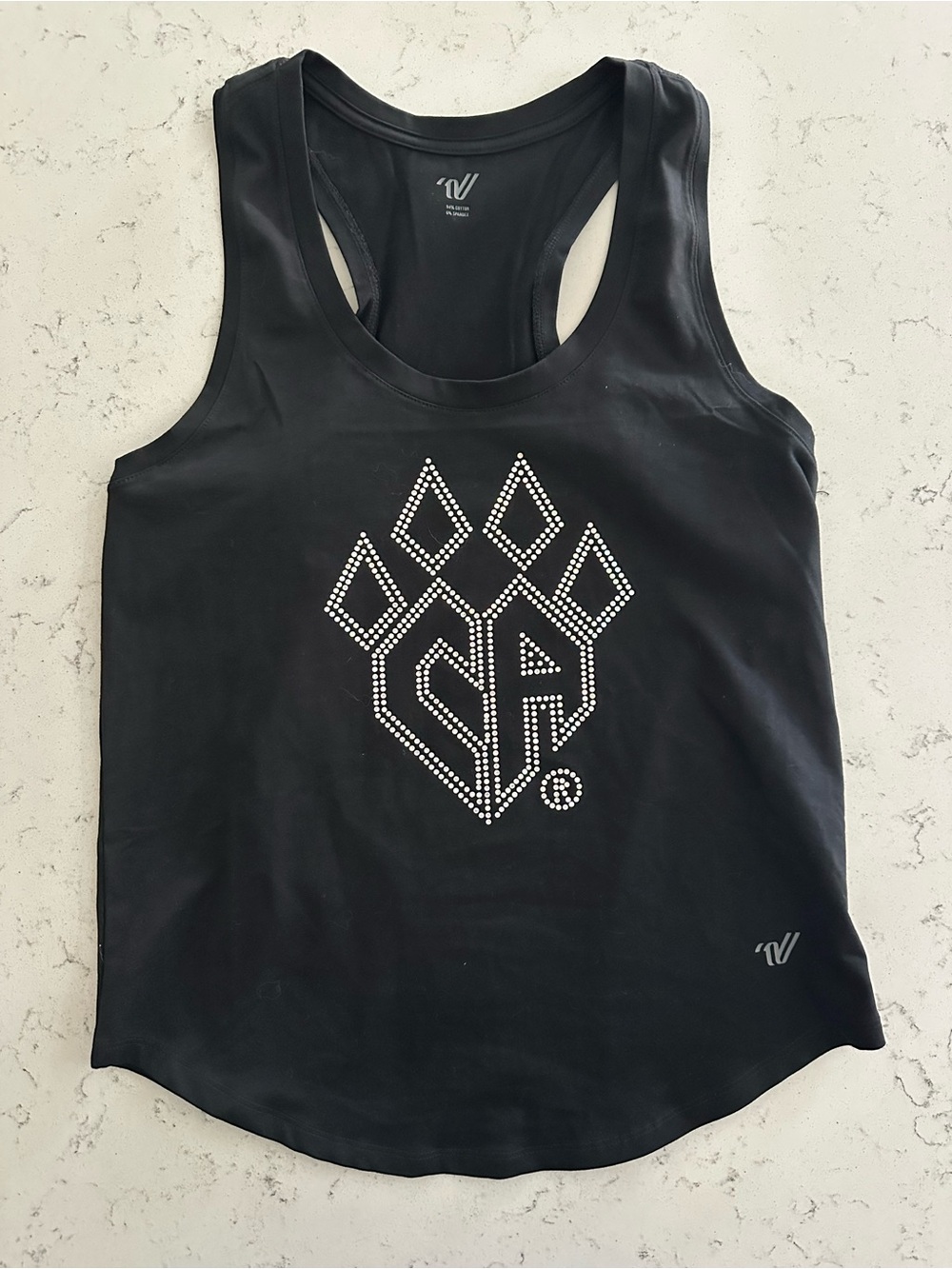 Cheer Athletics Varsity brand Womens Black Sparkly Graphic Tank Top - NEVER WORN